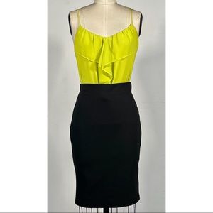 Neon Sleeveless Blouse With Ruffles In Front